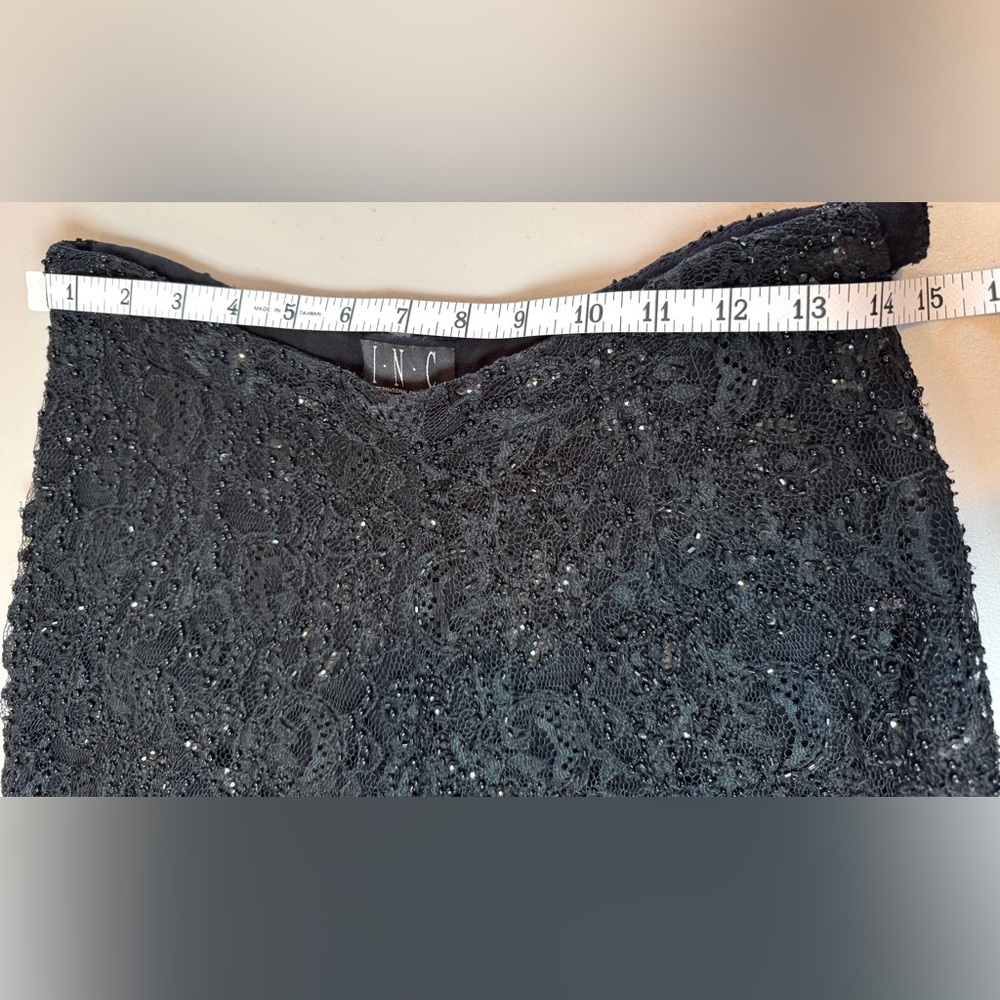 I.N.C. International Concepts Black Beaded Sequin Pants Size 6 Vintage Glam - Picture 12 of 15